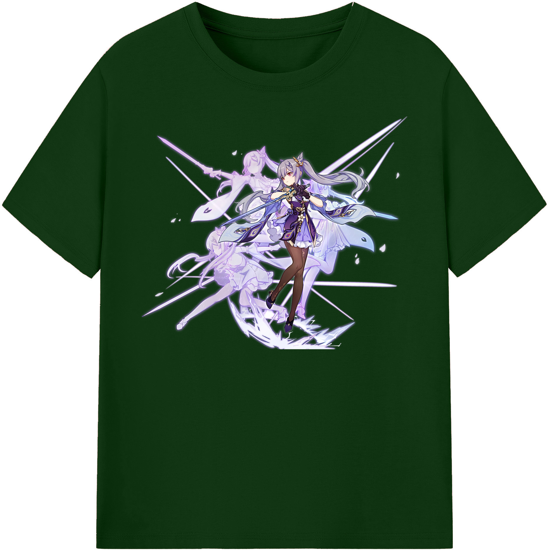 げんし神 刻晴 こくせい genshin Kokusei 綿100％半袖Tシャツ（フロントプリント）
